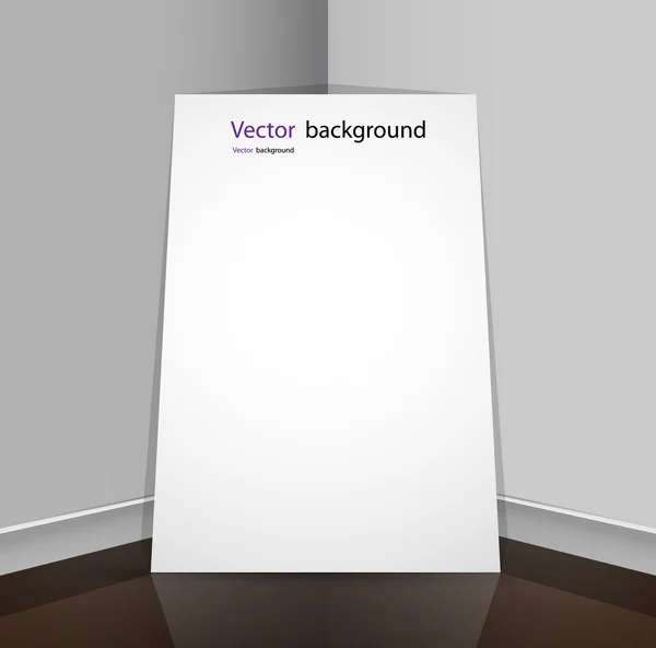 Mír papíru na rohu podlahy vektorové ilustrace — Stockový vektor