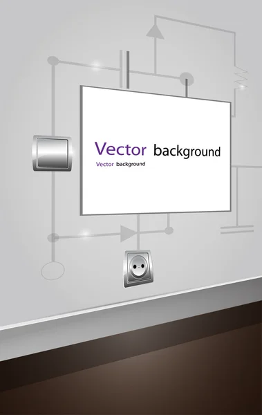 Ilustración esquemática de vectores de pared — Vector de stock