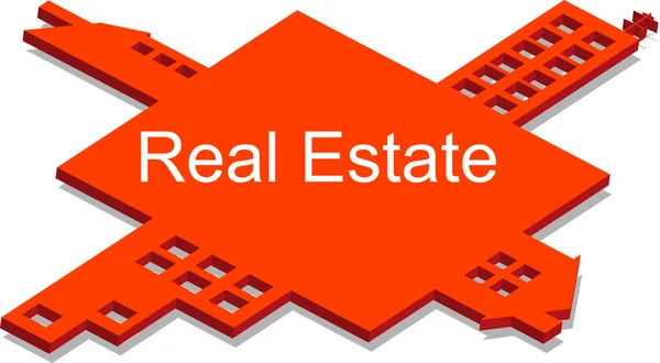 Real estate puzzle — Stock Vector