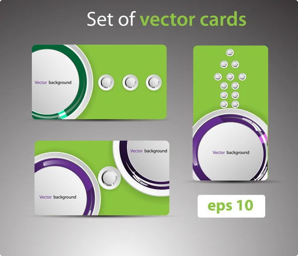 Conjunto de tarjetas vectoriales Vector De Stock