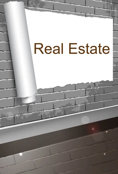 Real estate cihlová zeď — Stockový vektor