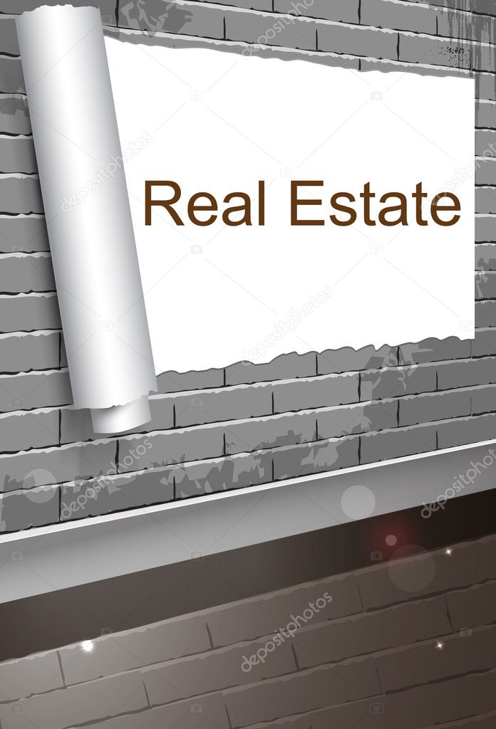 Real estate brick wall
