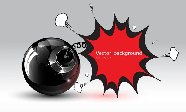 Black bomb vector — Stock Vector
