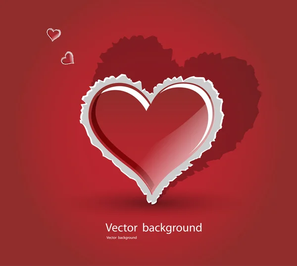 Rood hart vector formaat — Stockvector