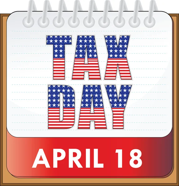 ΗΠΑ φόρου ημέρα — Διανυσματικό Αρχείο