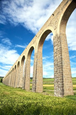 Aqueduct side in pamplona clipart