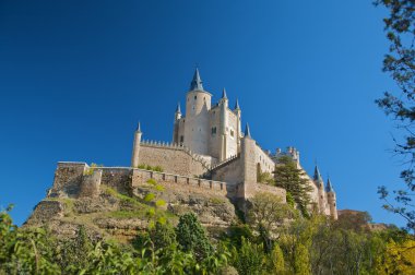 Castle at segovia city clipart