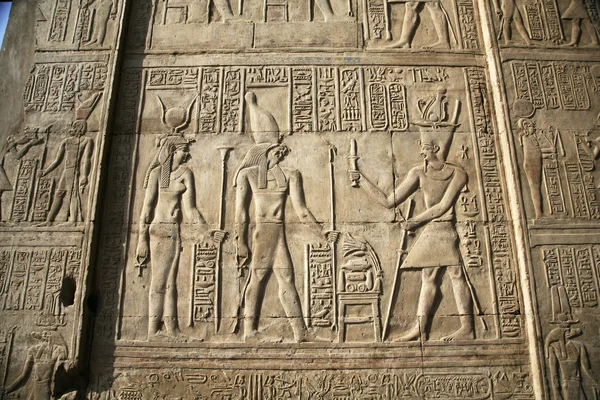 Єгипетський стіни рельєф — стокове фото