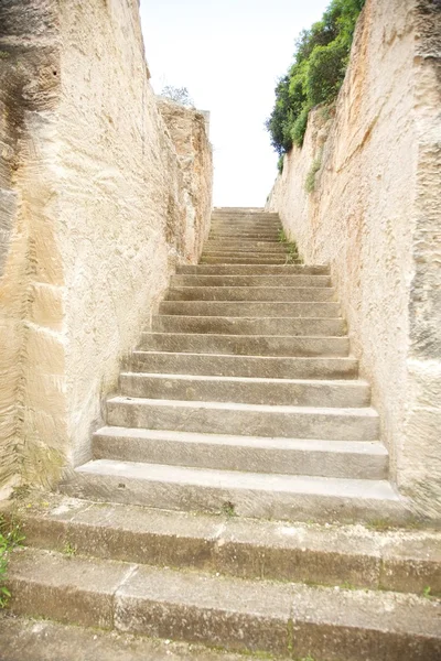 Резные каменные лестницы — стоковое фото