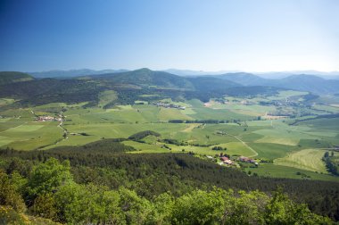 Green valley next to pamplona clipart