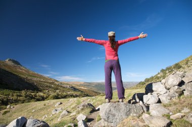 Happines on stones wall clipart