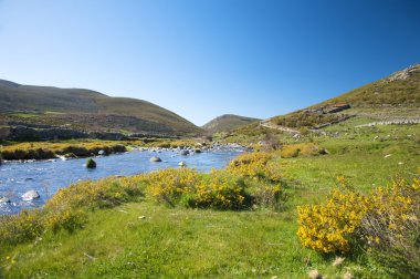 Landscape at gredos mountains clipart