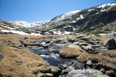 Landscape at gredos mountains clipart