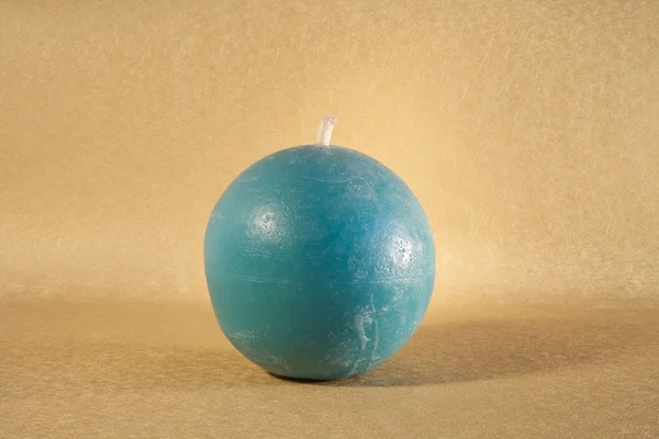 Blue ball candle — Stock Photo, Image