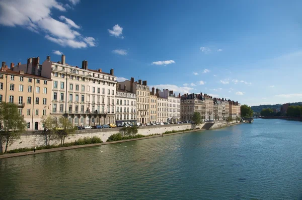 Lyon front at the river — Stock Photo, Image