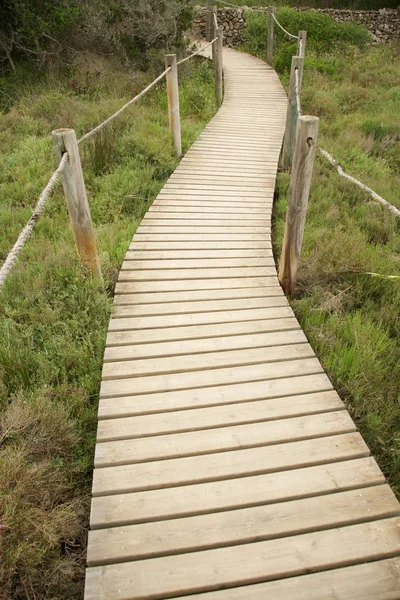 Trä footbridge — Stockfoto