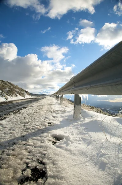 Kış guard raylar — Stok fotoğraf