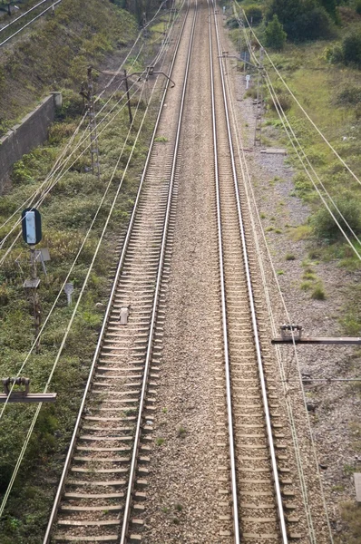 Twee manieren spoorweg — Stockfoto