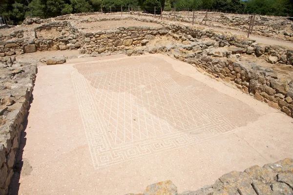 Řecké mozaiková podlaha — Stock fotografie