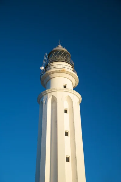 Evening white lighthouse — Stock Photo, Image