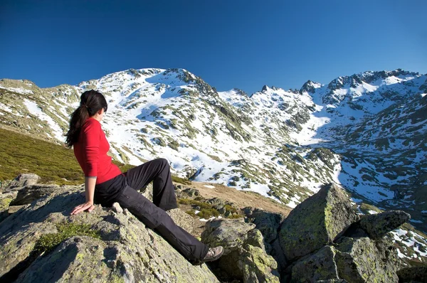 Sitting at the top — Stock Photo, Image