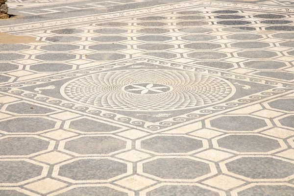Старовинна підлога з мозаїкою — стокове фото
