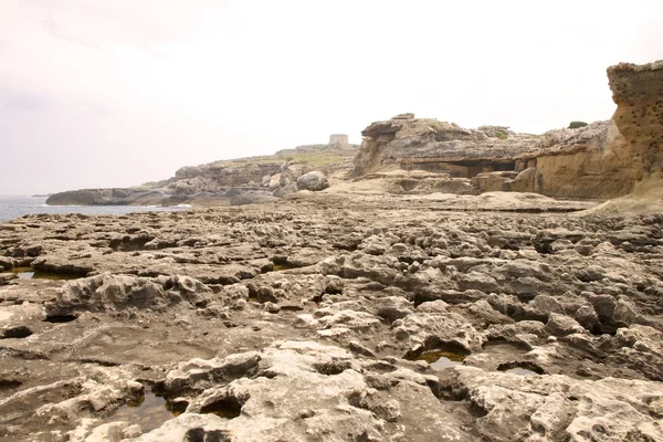 Эрозионированный скальный риф — стоковое фото