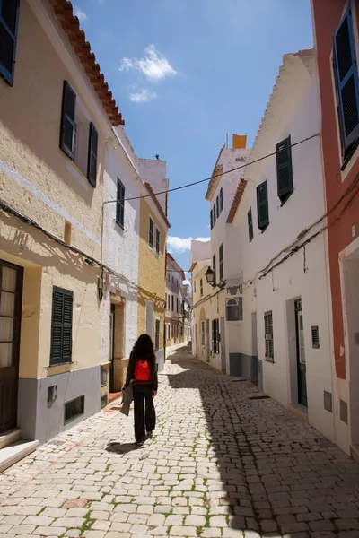 Spaziergang an der Straße Ciutadella — Stockfoto