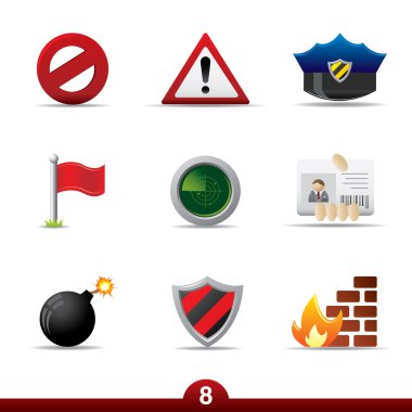 Safety icons..series no.8 clipart