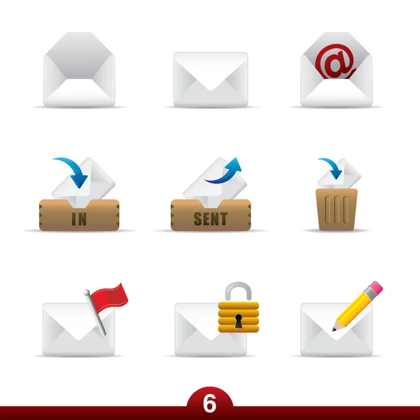 Iconos de correo.. serie n.º 6 Ilustraciones de stock libres de derechos