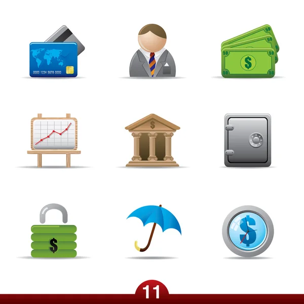 Iconos financieros... serie n.º 11 Vectores de stock libres de derechos