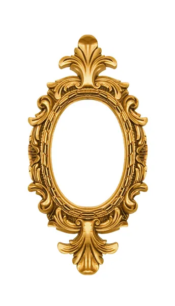 黄金的椭圆形复古华丽的画框 — 图库照片