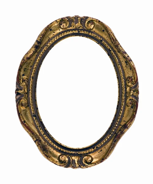 Ovale vintage gouden sierlijke frame — Stockfoto