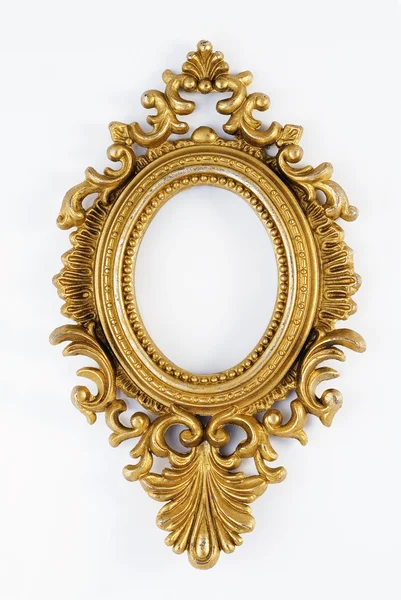 Ovale vintage gouden sierlijke frame — Stockfoto