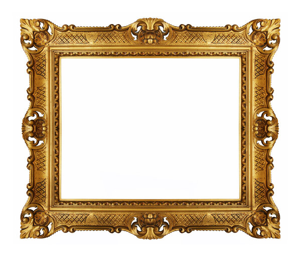 Golden vintage picture frame