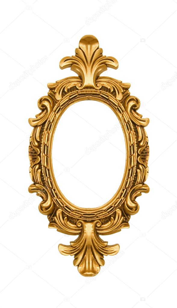 Oval vintage gold ornate frame