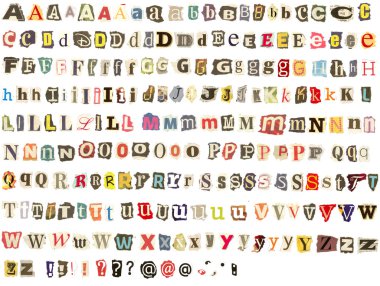 Colorful alphabet clipart