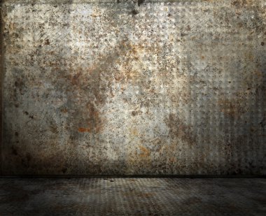 Grunge rusty interior clipart