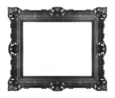 Silver ornate frame clipart