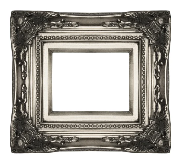 Moldura ornamentada prata — Fotografia de Stock