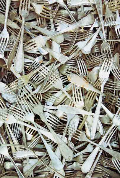 Oude roestige vorken — Stockfoto