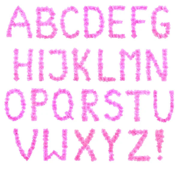 Цветочные буквы алфавита — стоковое фото