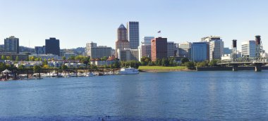 Portland Oregon skyline panorama. clipart