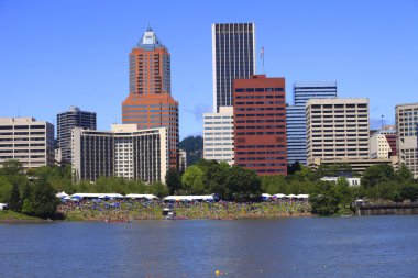 River front park festival in Portland Oregon. clipart