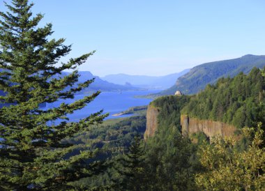 Columbia River Gorge & Vista House, OR. clipart