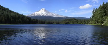 mt. hood & trillium Gölü Panoraması, oregon.