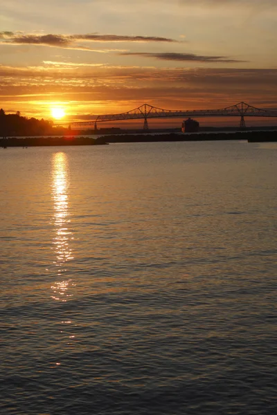 stock image Sunset in Astoria OR.