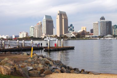 San Diego skyline & marina. clipart