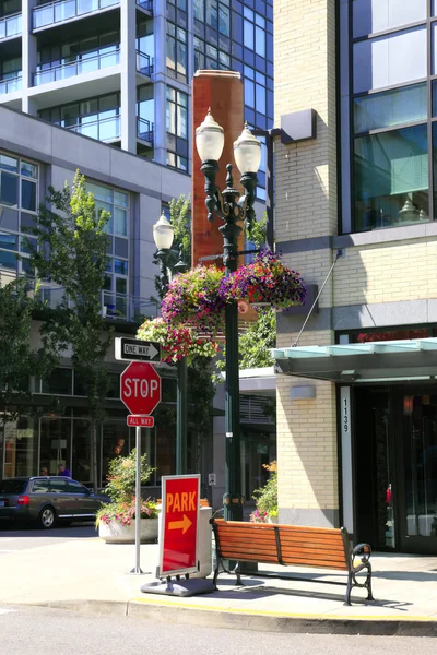 Eine Straßenecke, Portland oregon. — Stockfoto