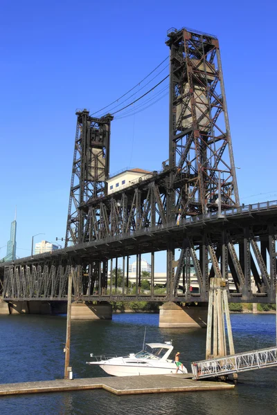 The steel bridge, Portland OR. — Stock Photo, Image